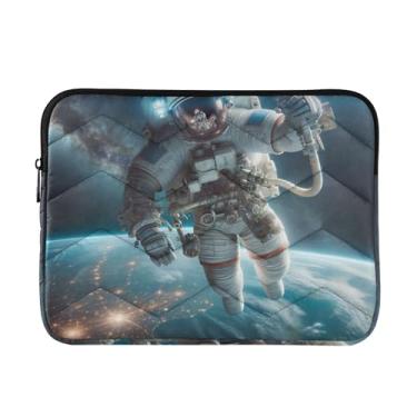 Imagem de Capa para laptop 13, 13,3, 14 polegadas astronauta gato espaço à prova de choque capa protetora para notebook tablet pasta bolsa de transporte