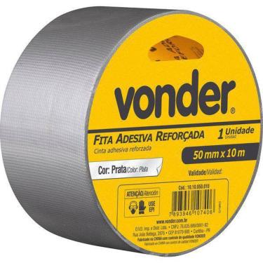 Imagem de Fita Adesiva Reforçada 50 Mm X 10 M Prata Vonder