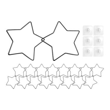 Imagem de Fenteer Treliça de corrente para plantas trepadeiras, suporte decorativo em forma de estrela para vinhas, treliça de jardim para feijão, abóboras, vegetais,