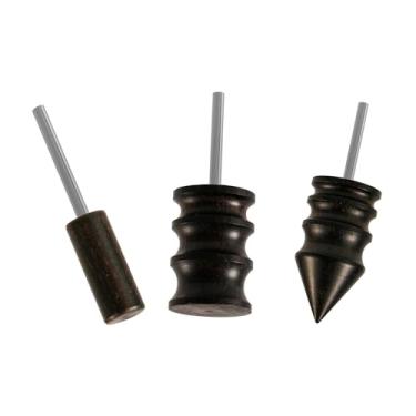 Imagem de 3 peças de ferramenta de trabalho de polimento de borda de couro, 3 estilos de queimador de couro ponta pontiaguda, acessórios de máquina de polimento de couro DIY artesanato em couro