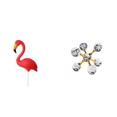 Imagem de Whtkoph Escultura Esférica de Flamingo para Jardim, Enfeite Decorativo de Natal, Estatueta para Pátio, Arte para Mesa, Escritório, Prateleira, Sala de Estar.