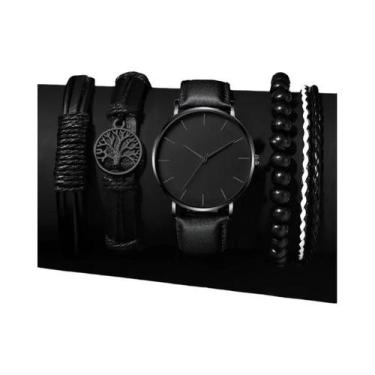 Imagem de Conjunto De Relógios De Pulso Masculinos De Quartzo Com Pulseira De Co