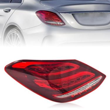 Imagem de Conjunto de luz traseira esquerda 2059062002 compatível com Mercedes-Benz C300 C400 C63 AMG W205 2015-2018 Substituição de LED do lado do motorista traseiro # MB2800145 (esquerda)