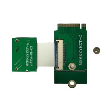 Imagem de suckoo Cabo adaptador de extensão M.2 NVMe SSD PCIe 3.0, placa-mãe de laptop de mesa 2230 2242 a 2230 2242 2260 2280 22110 placa adaptadora SSD 90 graus, placa de expansão PCIe 3.0 verde