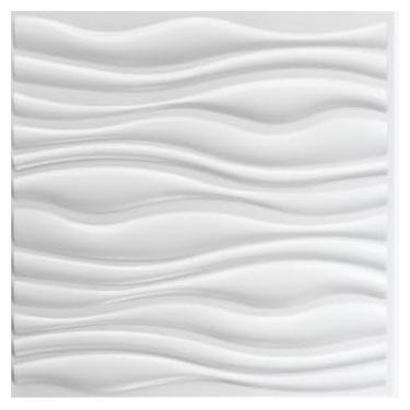 Imagem de Placa Painel Ripada 50x50cm - kit 20 peças 5m²(Ondas)