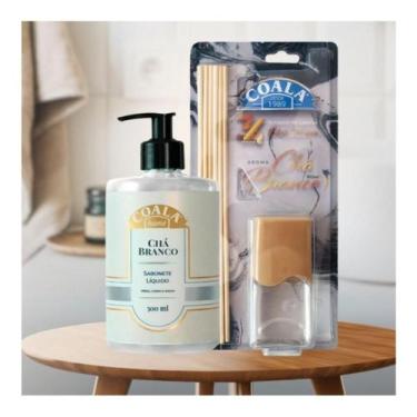 Imagem de Kit Coala Sabonete Líquido 500ml, Difusor de Aromas 100ml Chá branco. 