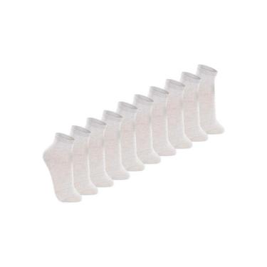 Imagem de Kit com 10 Pares de Meias Cano Médio Lupo 4200-088, Cinza