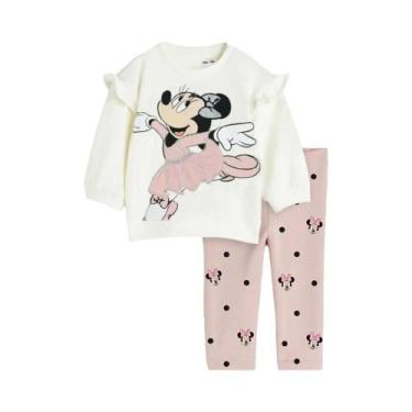 Imagem de Conjunto De Roupas Para Meninas Com Moletom E Calças Estampadas Em Alg