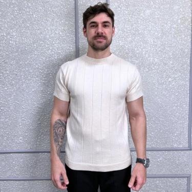 Imagem de Camiseta Masculina Tricot Modal Premium Elegante Slim Confortável - Ex