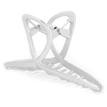 Imagem de Sluffs Ins Retro Forma Geométrica Clipe Metal Grampo De Cabelo Grosso Disco Presilha De Cabelo Traseira Cabeça Rabo De Cavalo Clipe Temperamento Acessórios De Cabelo(prata fosca)