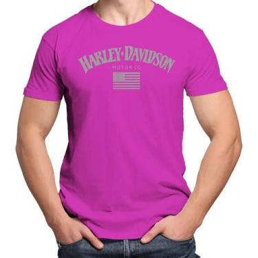 Imagem de Camisa Camiseta de Algodão Masculina Feminina Unissex Harley Davidson 