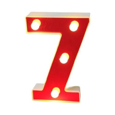 Imagem de Luzes De Letras LED Vermelhas 16CM, Luminárias De Alfabeto E Números P