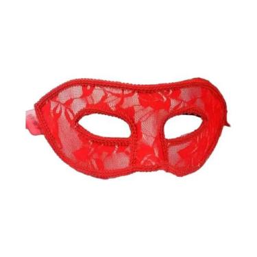Imagem de Máscara De Renda Preta Branca Vermelha Para Mulheres Fantasia De Másca