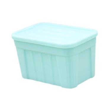 Imagem de harayaa Caixa organizadora para casa de bonecas em escala 1:12, acessórios decorativos para bonecas, recipiente simulado com tampa para enfeites de sala de, Verde