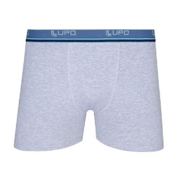 Imagem de Cueca Boxer Cotton Lupo 00523-002 Básica, Cinza mescla, P