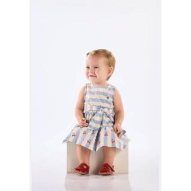 Imagem de Vestido para Bebê em Algodão Listrado Up Baby-Feminino