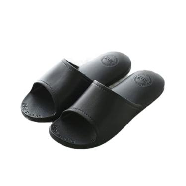 Imagem de 5sssallefaa Chinelos de tubarão leves para banheiro macios de secagem rápida femininos sapatos de banho para banho sandálias internas e externas chinelos de ginástica para piscina (preto nº 7)