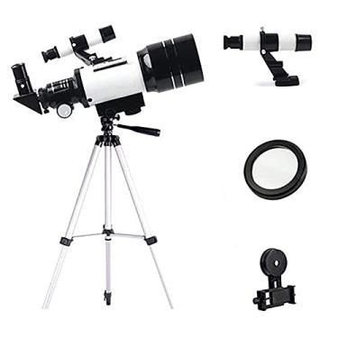 Imagem de Telescópio astronômico monocular de 70 mm e 300 mm para viagem ao ar livre com tripé para crianças iniciantes presente (tamanho: A1) (A2)