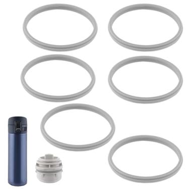Imagem de 6 peças de substituição de vedação de tampa de rolha para caneca de aço inoxidável Zojirushi 473 g 340 g, peças de vedação de anel de silicone à prova de vazamento, peças de anel de vedação