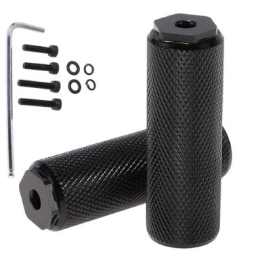 Imagem de INFINAUTO 1 conjunto de pinos de bicicleta antiderrapantes de liga de alumínio com 7,6 cm de comprimento para bancos traseiros de bicicleta sólidos suportes para pedais de ciclismo eixos M6 pretos