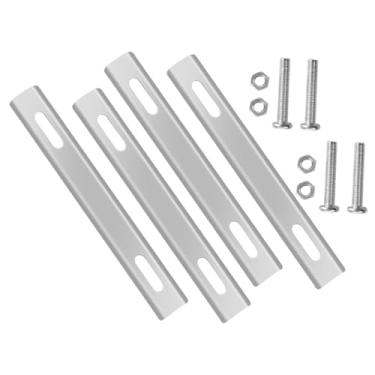 Imagem de Colaxi Conjunto de 4 peças de placas de fixação para cesto traseiro de bicicleta com parafusos, prático, portátil e de Adaptador de