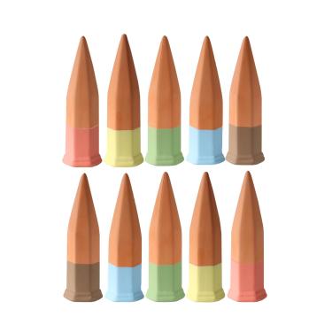 Imagem de vensovo 10 peças de pontas de irrigação de terracota - Estacas de autorirrigação automáticas coloridas, dispositivos de irrigação de plantas para garrafas de vinho, garrafas recicladas, regadores de