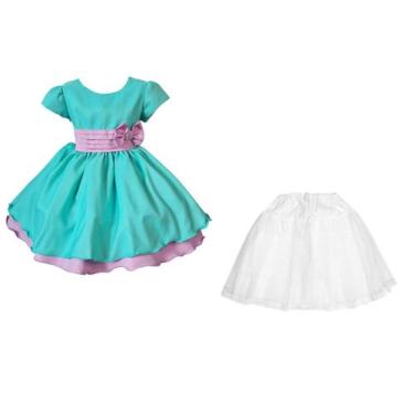 Imagem de Vestido Ariel Princesa Moda Infantil Tema + Saiote De Tule - JL Kids, 