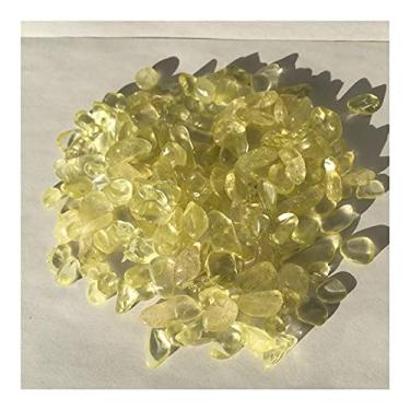 Imagem de Cascalho de cristal amarelo natural cascalho de cristal amarelo aquário jardim decoração de pedra para decoração, gerador de pedra (tamanho: 2000g)