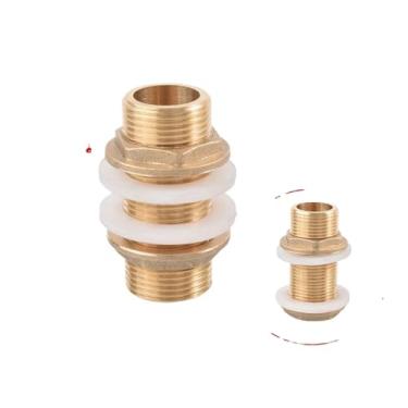 Imagem de 1/20.3 cm 1/10.2 cm 3/20.3 cm 1/5.1 cm 3/10.2 cm BSPP macho rosca completa barril bico anteparo conector de latão encaixe de tanque de água (M16x1,5)