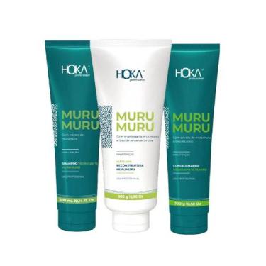 Imagem de Kit reconstrutor nutrição capilar 3 passos murumuru hoka