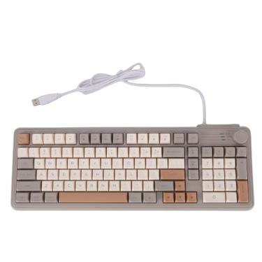 Imagem de Jectse Teclado Com Fio USB, Teclado Mecânico RGB Elegante Com Botão Personalizável e Design Ergonômico, para Jogos, Trabalho, Mac, Linux
