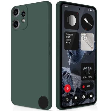 Imagem de GiiYoon Capa compatível com Nothing CMF Phone 2 Pro, capa de silicone líquido de alta qualidade, capa de telefone de proteção total, forro de microfibra macio resistente a arranhões - verde