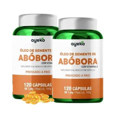 Imagem de 2 Óleo de Semente de Abóbora Com Vitamina E 120 Capsulas Ayeko