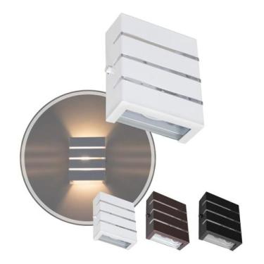 Imagem de Arandela Slim Interna E Externa Alumínio 3 Friso Moderna Branca ST2772