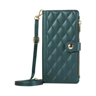 Imagem de Capa Carteira De Couro Transversal Para iPhone 17 pro Max Air 16 15 pl