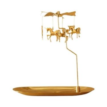 Imagem de Suporte Rotativo Romântico Para Velas, Luminária De Balanço Com Vela A