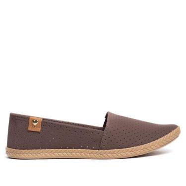 Imagem de Sapatilha Feminina Moleca Nobuck Microfuros Marrom, Marrom, 35