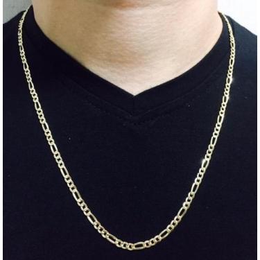 Imagem de Cordão Corrente Ouro 18k Grumet 3x1 60cm Masculino - Thile Jóias, Amar