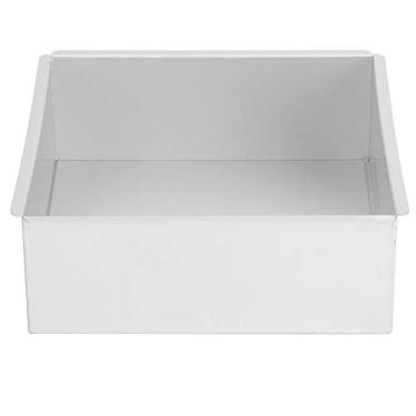 Imagem de Molde quadrado de alumínio anodizado para bolo, fundo removível, seguro, não tóxico, máquina de lavar louça, seguro para cozinha, sala de cozimento, confeitaria, prata 22 x 22 x