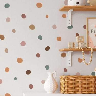 Imagem de Transforme o Ambiente Adesivo de Parede Infantil Bolinhas Coloridas- Quarto Alegre e Criativo