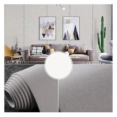 Imagem de Papel de parede autoadesivo à prova de som, textura de linho descascar e colar, painéis de parede 3D à prova d'água para decoração de sala de estar e quarto (cor: #2, tamanho: C 2,8 m x L 0,65 m)