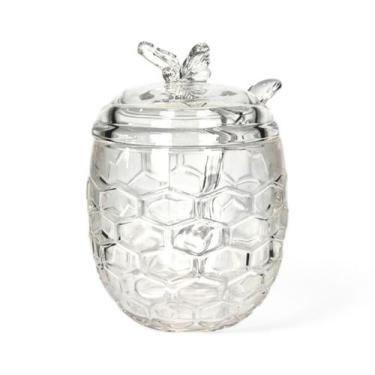 Imagem de Açucareiro Bee De Vidro Com Colher 230ml Transparente - Hauskraft