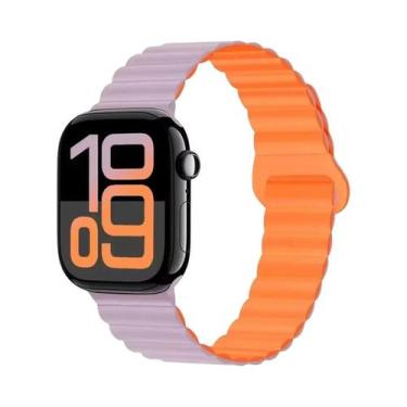 Imagem de Pulseira Esportiva Magnética De Silicone 42mm 44mm 45mm 46mm 49mm Para