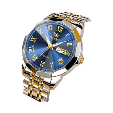 Imagem de Relógio De Pulso Masculino À Prova d'Água Em Aço Inoxidável OLEVS Reló