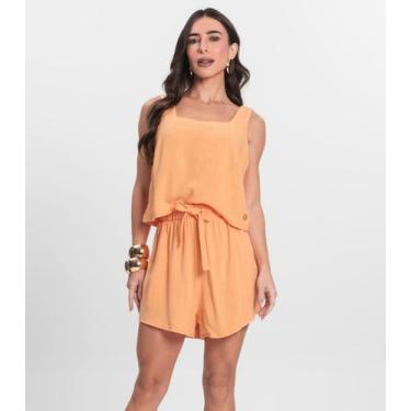 Imagem de Shorts Feminino Em Linho Endless Laranja, G, Laranja