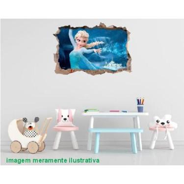 Imagem de Adesivo De Parede Buraco Falso Elsa Mod02 - Lojinha Da Luc Adesivos