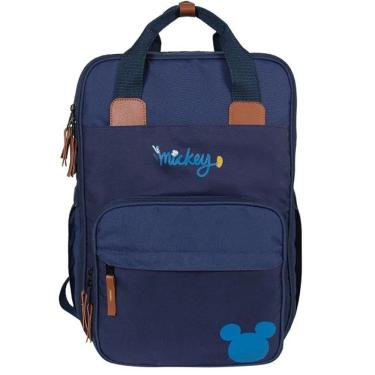 Imagem de Mochila Maternidade Premium com Trocador Disney Mickey Azul Babygo
