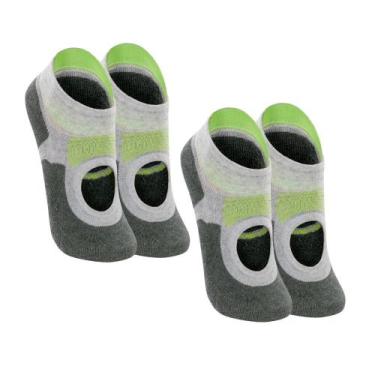 Imagem de Kit 2 Pares De Meia Lupo Pilates Antiderrapante Sapatilha, Amarelo, M 