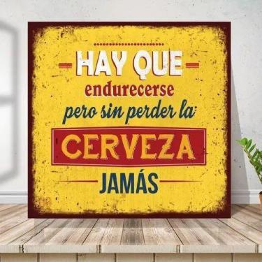 Imagem de Placa Quadro Bar E Hamburgueria Cerveja Mdf 20x20cm - ARTSIM