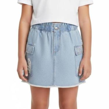 Imagem de Saia Juvenil Look Jeans Cargo Jeans - 10 - UNICA-Feminino